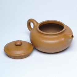 Golden-Duanni Fanggu Yixing Teapot | Shimmering & Timeless | DXY ZISHA