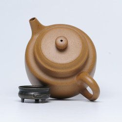Golden-Duanni Dezhong Yixing Teapot | Statuesque & Gold | DXY ZISHA
